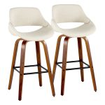 Fabrico 30" Mid-Century Barstool with Swivel in Walnut (Set of 2) (Set of 2) 12 Fabrico 30" Mid-Century Barstool with Swivel in Walnut (Set of 2) (Set of 2)