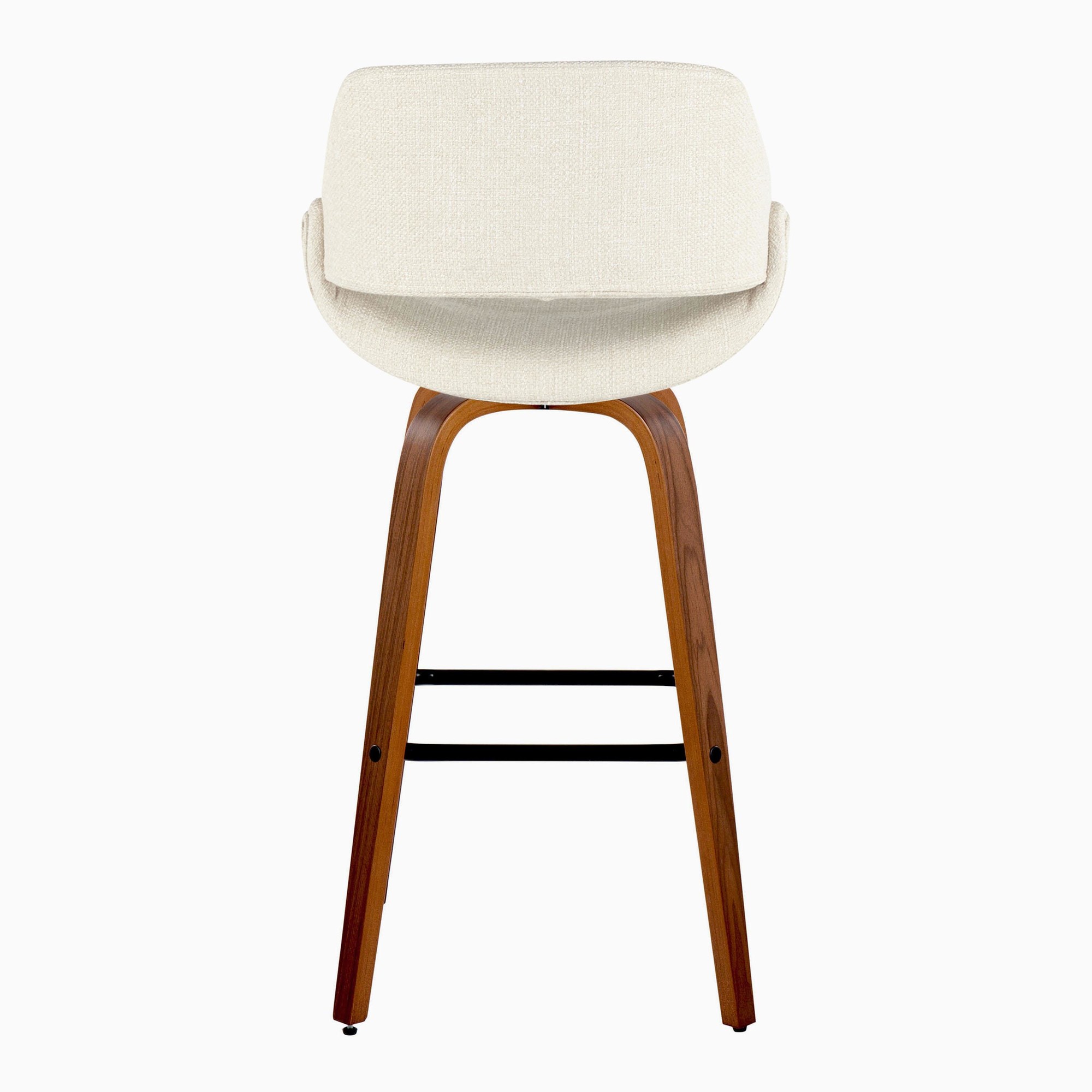 Fabrico 30" Mid-Century Barstool with Swivel in Walnut (Set of 2) (Set of 2) 7 Fabrico 30" Mid-Century Barstool with Swivel in Walnut (Set of 2) (Set of 2) - Image 7