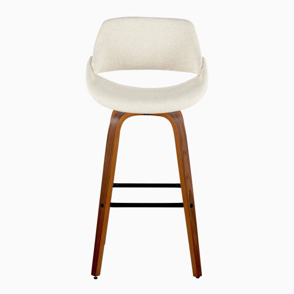 Fabrico 30 Mid Century Barstool with Swivel in Walnut Set of 2 Set of 2 7