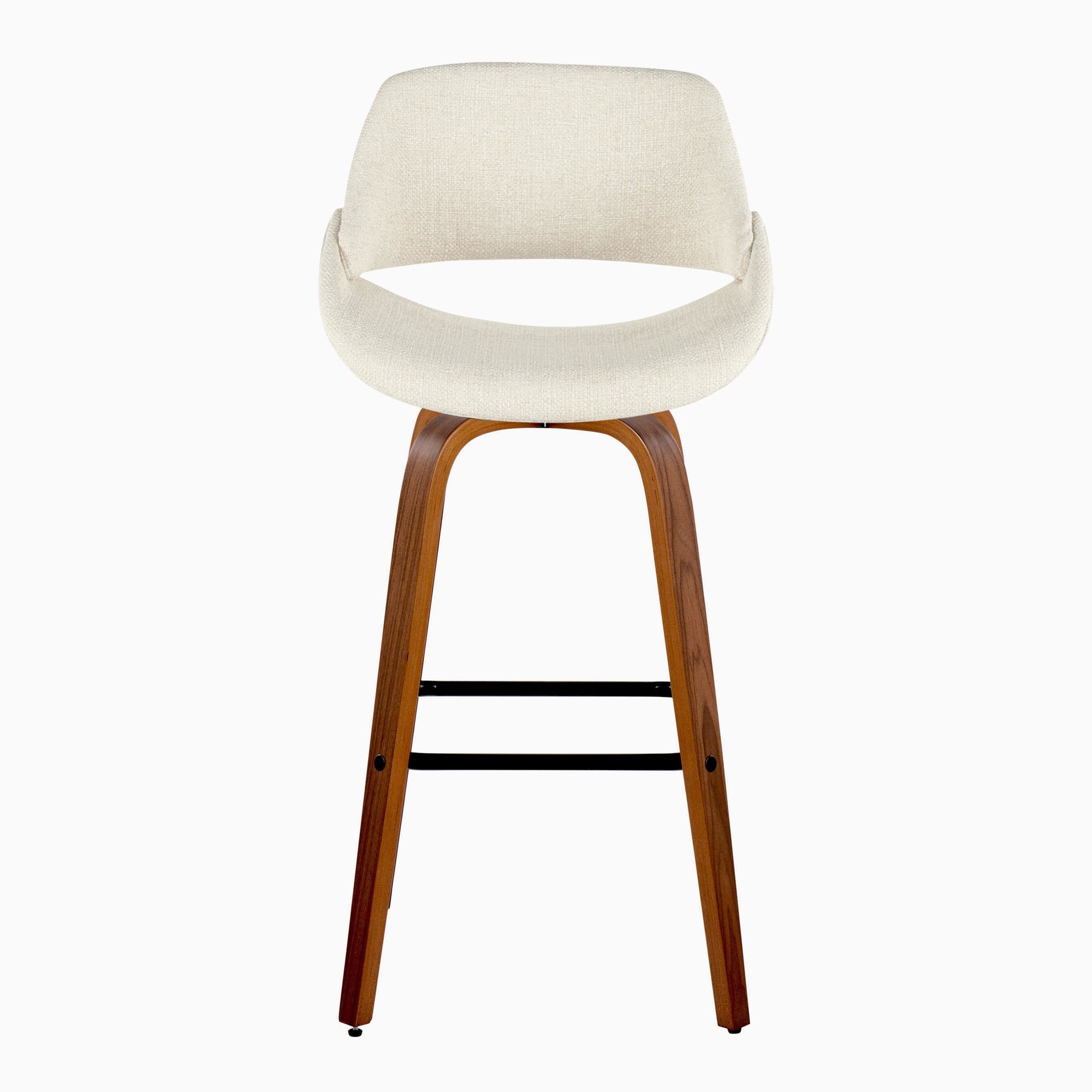 Fabrico 30" Mid-Century Barstool with Swivel in Walnut (Set of 2) (Set of 2) 8 Fabrico 30" Mid-Century Barstool with Swivel in Walnut (Set of 2) (Set of 2) - Image 8