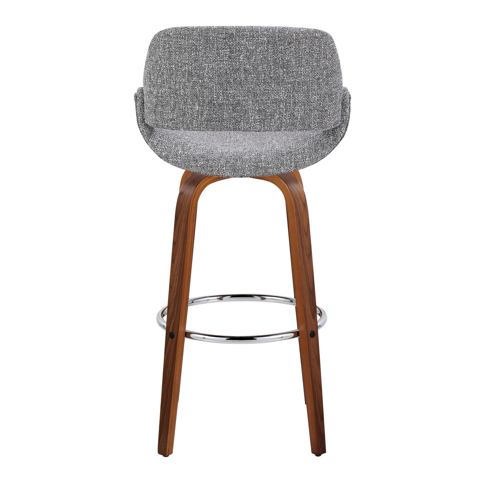 Fabrico 30 Mid-Century Grey Swivel Barstool (Set of 2) 7 Fabrico 30 Mid-Century Grey Swivel Barstool (Set of 2) - Image 7