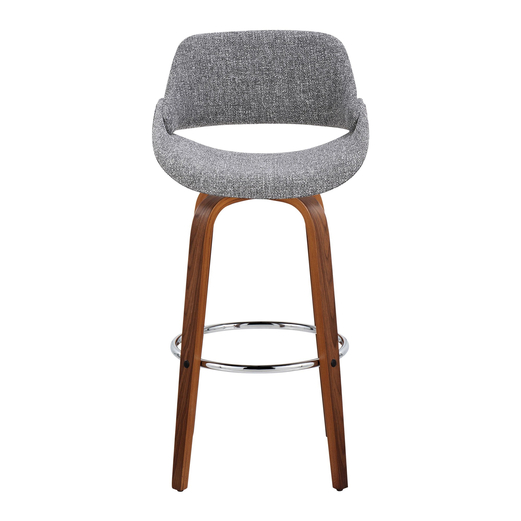 Fabrico 30 Mid-Century Grey Swivel Barstool (Set of 2) 8 Fabrico 30 Mid-Century Grey Swivel Barstool (Set of 2) - Image 8