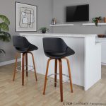 Fabrico 30 Mid-Century Modern Black Swivel Barstools (Set of 2) 10 Fabrico 30 Mid-Century Modern Black Swivel Barstools (Set of 2)
