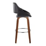 Fabrico 30 Mid-Century Modern Black Swivel Barstools (Set of 2) 14 Fabrico 30 Mid-Century Modern Black Swivel Barstools (Set of 2)