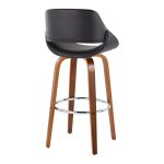Fabrico 30 Mid-Century Modern Black Swivel Barstools (Set of 2) 15 Fabrico 30 Mid-Century Modern Black Swivel Barstools (Set of 2)
