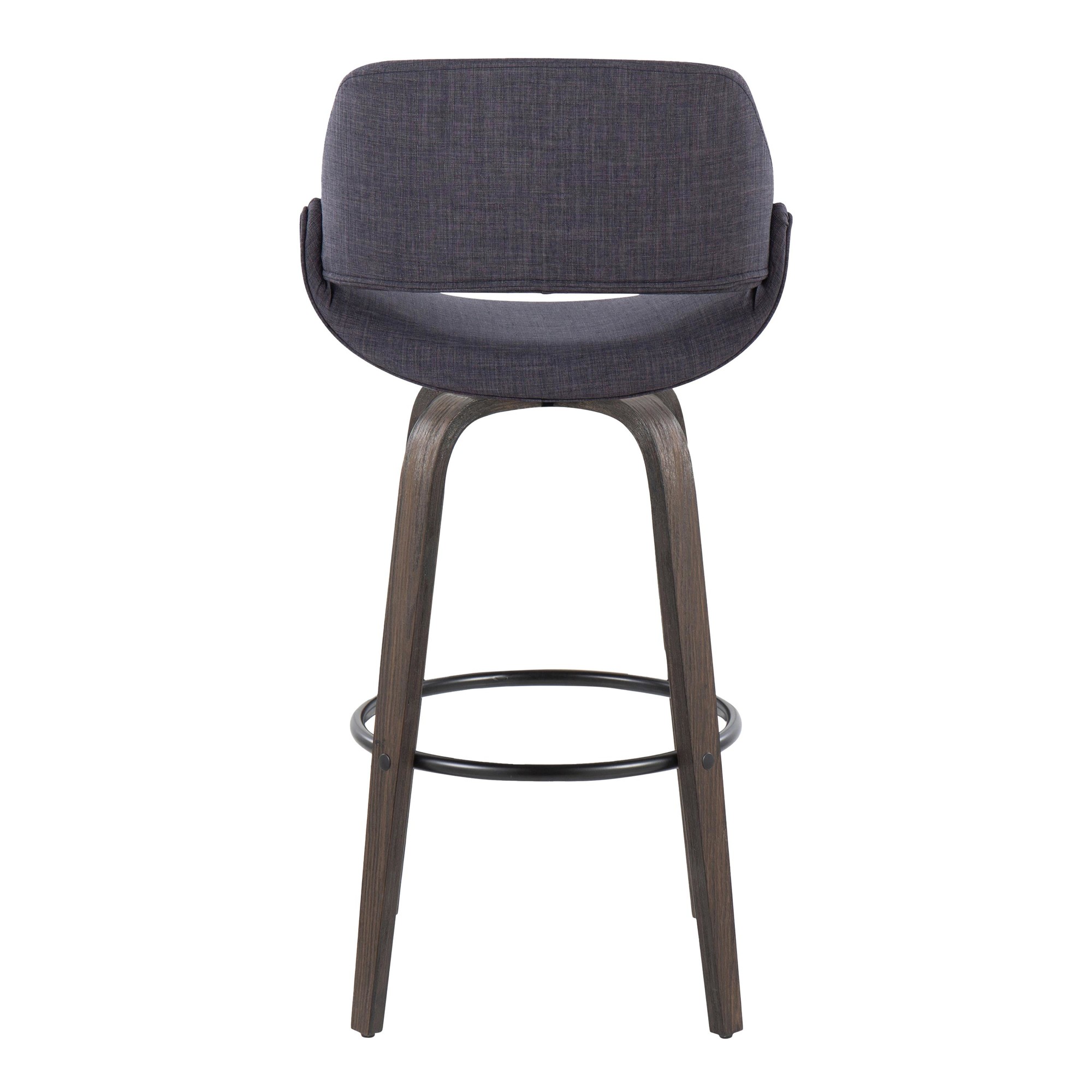 Fabrico 30 Mid-Century Modern Charcoal Barstools (Set of 2) 7 Fabrico 30 Mid-Century Modern Charcoal Barstools (Set of 2) - Image 7
