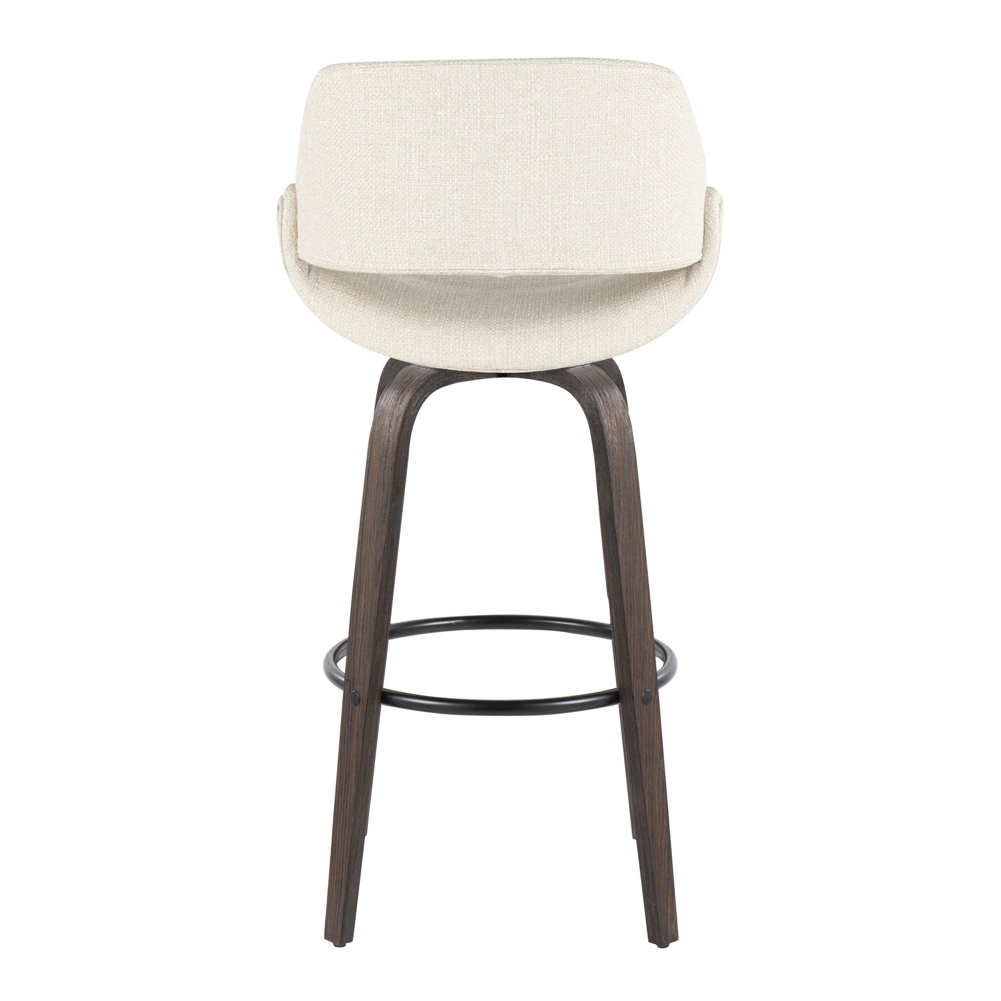 Fabrico 30" Mid-Century Modern Swivel Barstool in Walnut (Set of 2) (Set of 2) 7 Fabrico 30" Mid-Century Modern Swivel Barstool in Walnut (Set of 2) (Set of 2) - Image 7