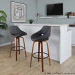 Fabrico 30" Mid-Century Swivel Bar Stools in Grey (Set of 2) (Set of 2) 11 Fabrico 30" Mid-Century Swivel Bar Stools in Grey (Set of 2) (Set of 2)