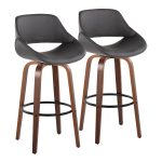 Fabrico 30" Mid-Century Swivel Bar Stools in Grey (Set of 2) (Set of 2) 12 Fabrico 30" Mid-Century Swivel Bar Stools in Grey (Set of 2) (Set of 2)