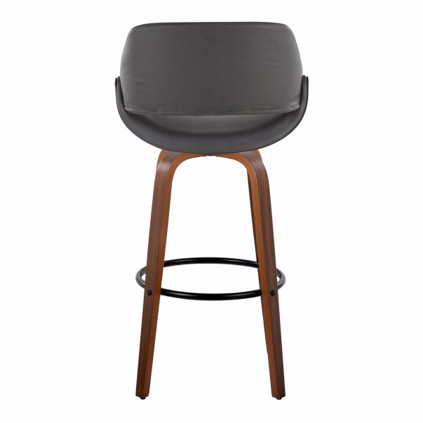 Fabrico 30 Mid Century Swivel Bar Stools in Grey Set of 2 Set of 2 6