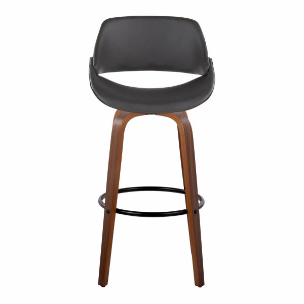 Fabrico 30 Mid Century Swivel Bar Stools in Grey Set of 2 Set of 2 7