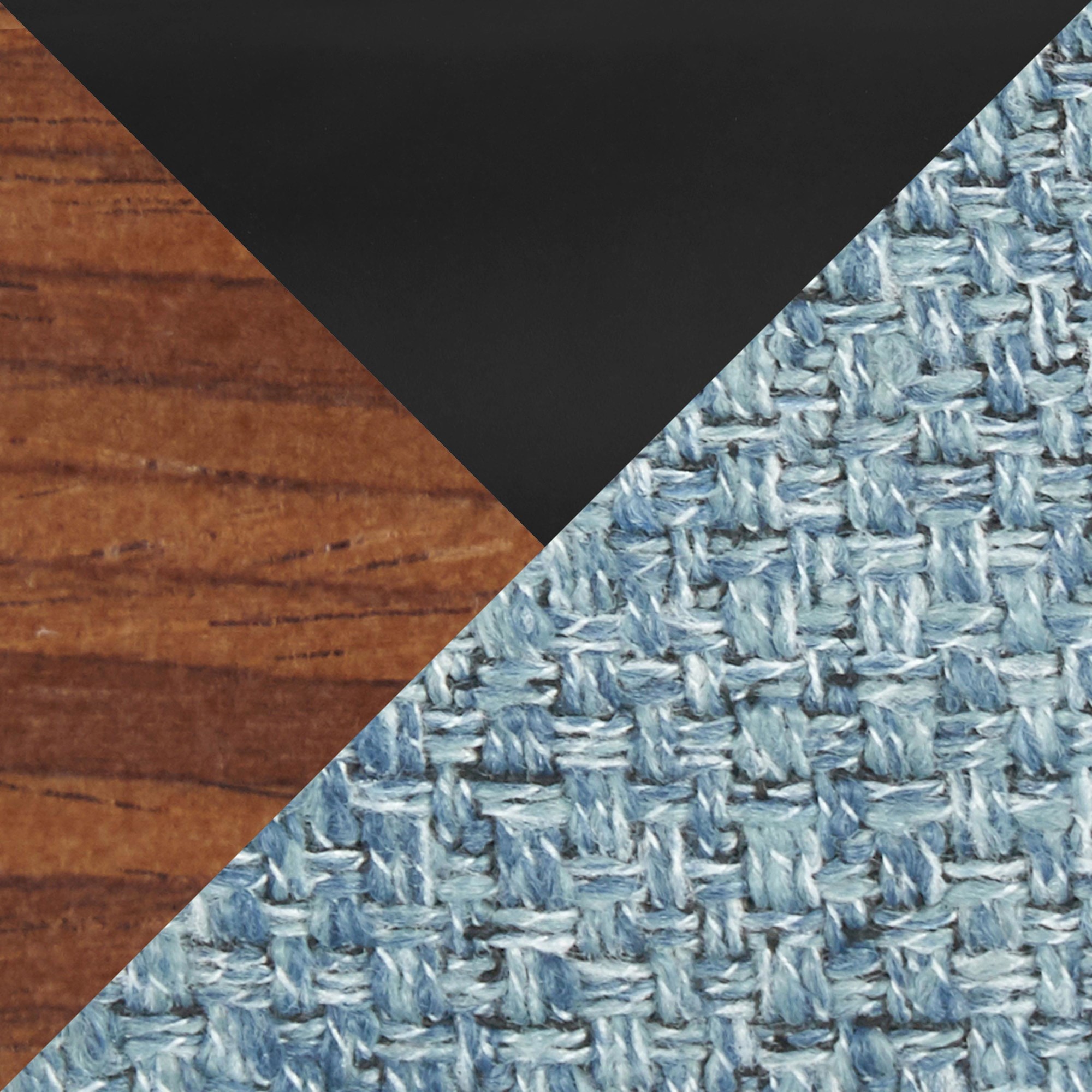 Fabrico 30" Mid-Century Swivel Barstool Walnut Blue (Set of 2) (Set of 2) 9 Fabrico 30" Mid-Century Swivel Barstool Walnut Blue (Set of 2) (Set of 2) - Image 9