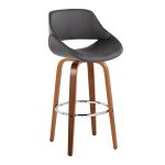 Fabrico 30" Mid-Century Swivel Barstools Walnut and Grey (Set of 2) (Set of 2) 13 Fabrico 30" Mid-Century Swivel Barstools Walnut and Grey (Set of 2) (Set of 2)