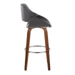 Fabrico 30" Mid-Century Swivel Barstools Walnut and Grey (Set of 2) (Set of 2) 14 Fabrico 30" Mid-Century Swivel Barstools Walnut and Grey (Set of 2) (Set of 2)