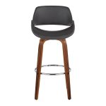 Fabrico 30" Mid-Century Swivel Barstools Walnut and Grey (Set of 2) (Set of 2) 17 Fabrico 30" Mid-Century Swivel Barstools Walnut and Grey (Set of 2) (Set of 2)