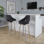 Fabrico 30" Mid-Century Swivel Barstools in Charcoal Fabric (Set of 2) (Set of 2) 11 Fabrico 30" Mid-Century Swivel Barstools in Charcoal Fabric (Set of 2) (Set of 2)