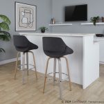 Fabrico 30" Mid-Century Swivel Barstools in Charcoal Fabric (Set of 2) (Set of 2) 10 Fabrico 30" Mid-Century Swivel Barstools in Charcoal Fabric (Set of 2) (Set of 2)