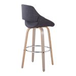 Fabrico 30" Mid-Century Swivel Barstools in Charcoal Fabric (Set of 2) (Set of 2) 15 Fabrico 30" Mid-Century Swivel Barstools in Charcoal Fabric (Set of 2) (Set of 2)