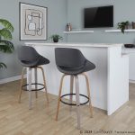 Fabrico 30" Mid-Century Swivel Barstools in Grey (Set of 2) (Set of 2) 10 Fabrico 30" Mid-Century Swivel Barstools in Grey (Set of 2) (Set of 2)