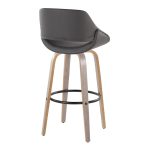 Fabrico 30" Mid-Century Swivel Barstools in Grey (Set of 2) (Set of 2) 15 Fabrico 30" Mid-Century Swivel Barstools in Grey (Set of 2) (Set of 2)