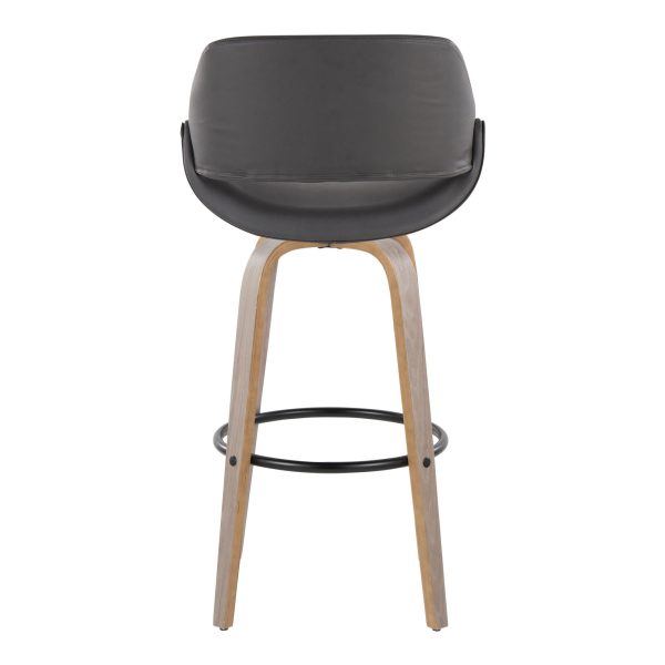 Fabrico 30 Mid Century Swivel Barstools in Grey Set of 2 Set of 2 6
