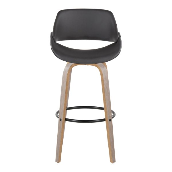 Fabrico 30 Mid Century Swivel Barstools in Grey Set of 2 Set of 2 7