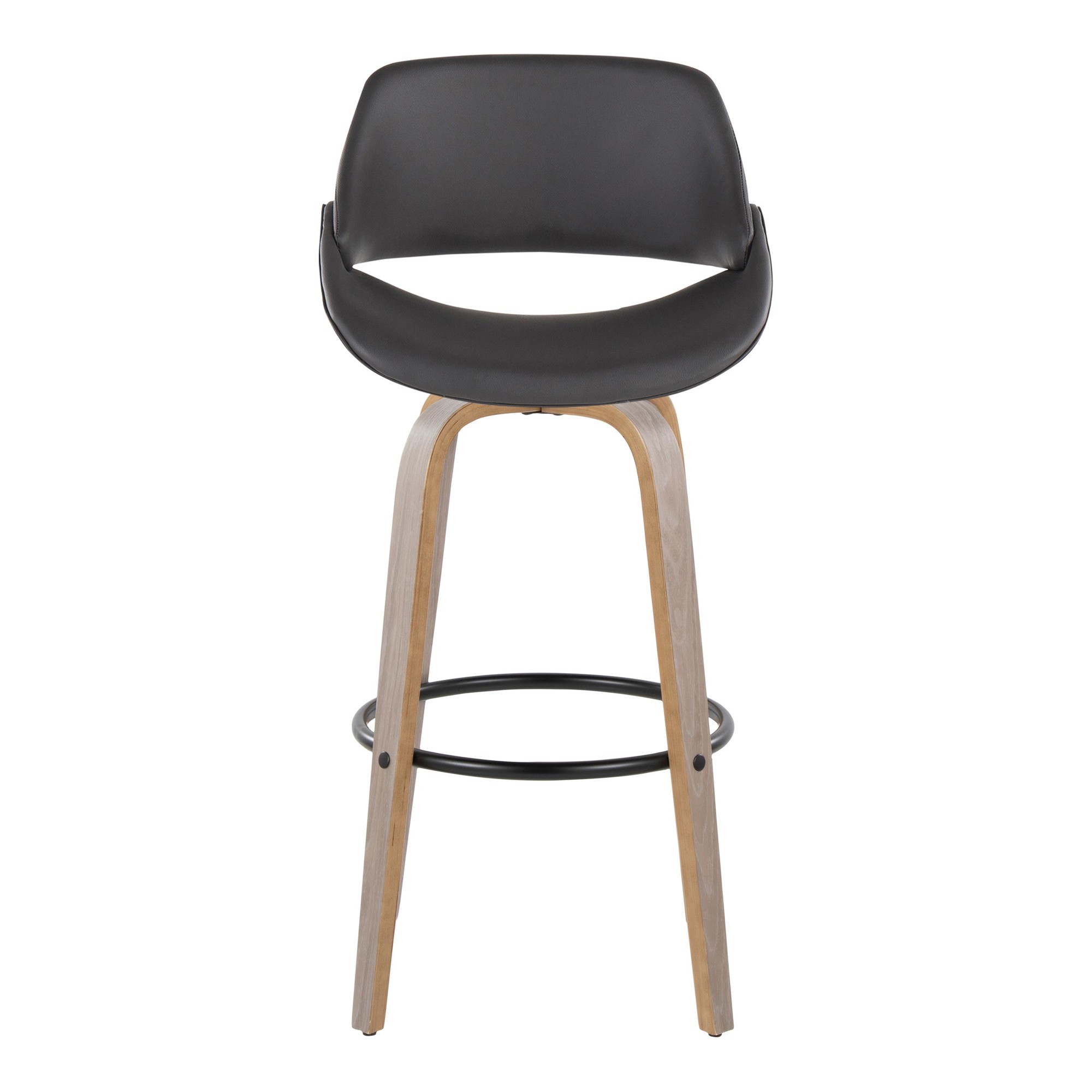 Fabrico 30" Mid-Century Swivel Barstools in Grey (Set of 2) (Set of 2) 8 Fabrico 30" Mid-Century Swivel Barstools in Grey (Set of 2) (Set of 2) - Image 8