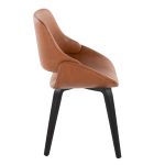 Fabrico Black/Camel Faux Leather Mid-Century Modern Accent Chairs (Set of 2) 11 Fabrico Black/Camel Faux Leather Mid-Century Modern Accent Chairs (Set of 2)