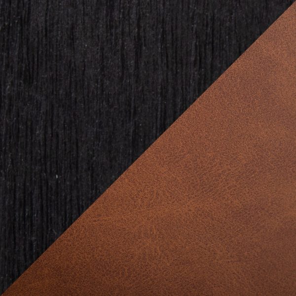 Fabrico BlackCamel Faux Leather Mid Century Modern Accent Chairs Set of 2 7