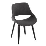 Fabrico Black/Charcoal Mid-Century Modern Accent Chairs (Set of 2) 9 Fabrico Black/Charcoal Mid-Century Modern Accent Chairs (Set of 2)