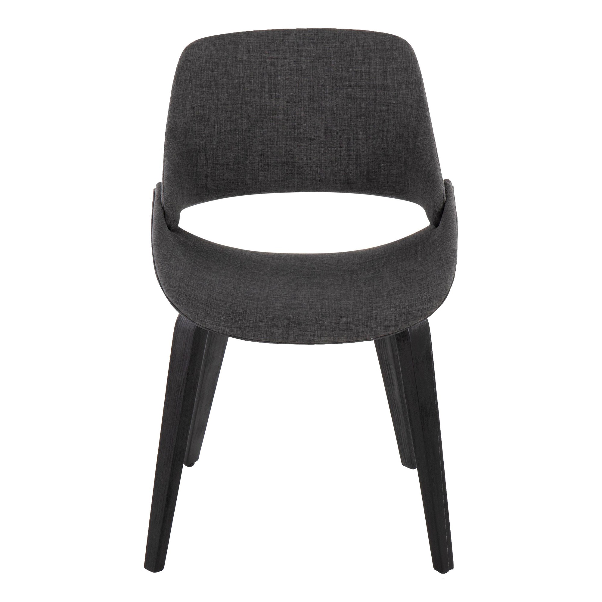 Fabrico Black/Charcoal Mid-Century Modern Accent Chairs (Set of 2) 6 Fabrico Black/Charcoal Mid-Century Modern Accent Chairs (Set of 2) - Image 6