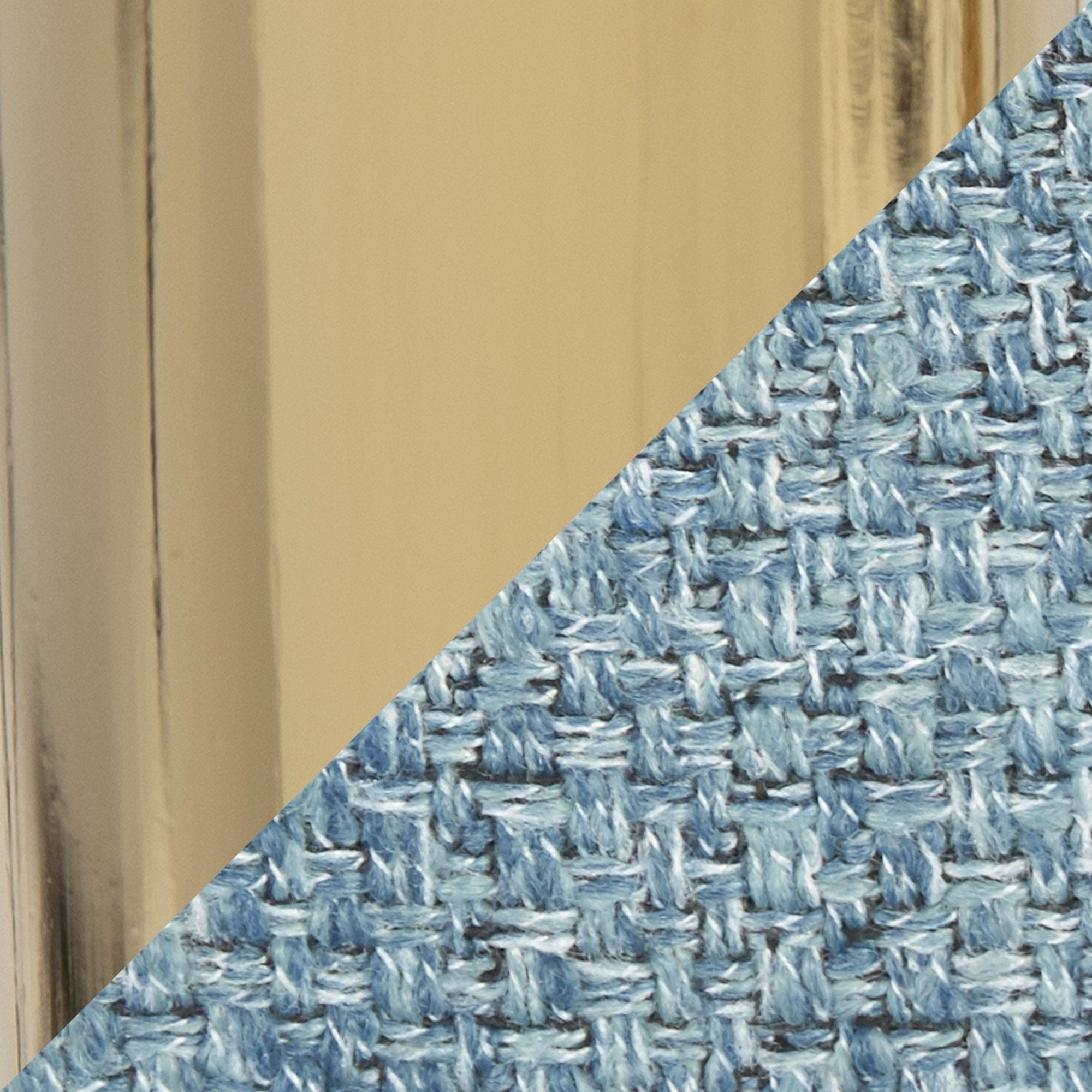 Fabrico Blue Contemporary Adjustable Swivel Barstools Gold Base (Set of 2) 9 Fabrico Blue Contemporary Adjustable Swivel Barstools Gold Base (Set of 2) - Image 9