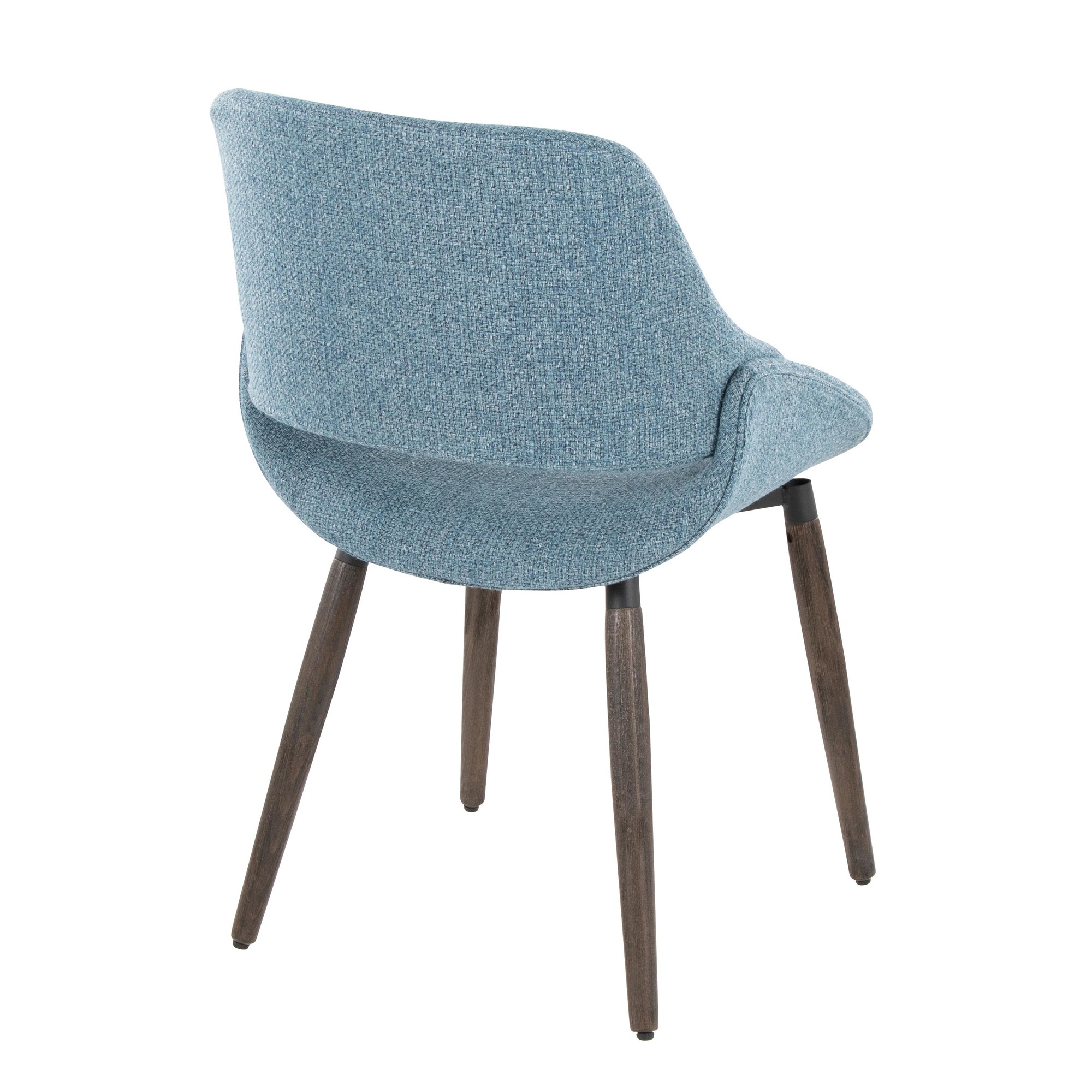 Fabrico Blue Farmhouse Accent Chairs Dark Walnut Wood (Set of 2) 5 Fabrico Blue Farmhouse Accent Chairs Dark Walnut Wood (Set of 2) - Image 5