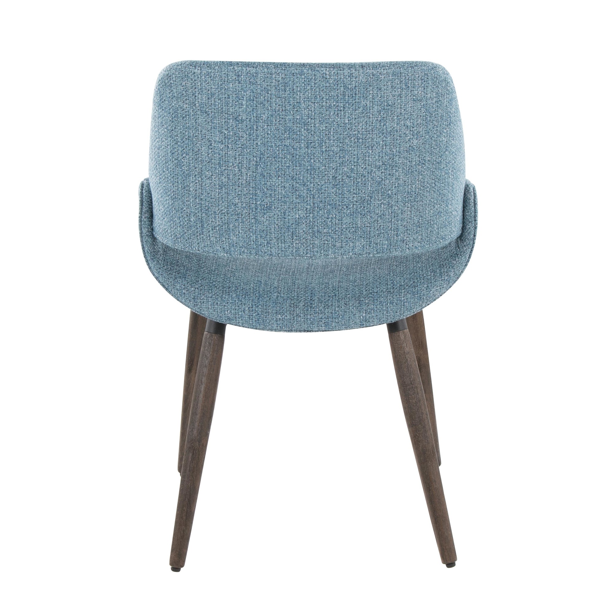 Fabrico Blue Farmhouse Accent Chairs Dark Walnut Wood (Set of 2) 6 Fabrico Blue Farmhouse Accent Chairs Dark Walnut Wood (Set of 2) - Image 6