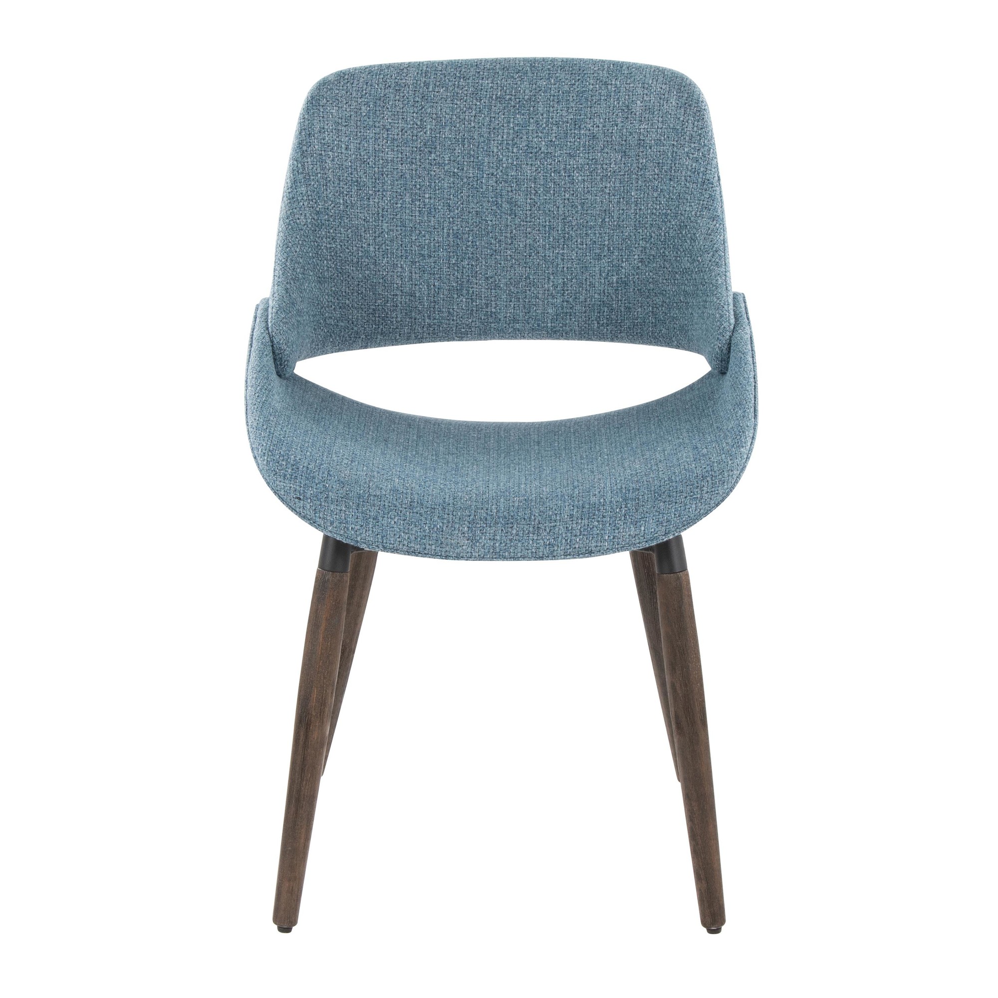 Fabrico Blue Farmhouse Accent Chairs Dark Walnut Wood (Set of 2) 7 Fabrico Blue Farmhouse Accent Chairs Dark Walnut Wood (Set of 2) - Image 7