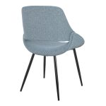 Fabrico Blue Mid-Century Modern Accent Chair, Black Metal (Set of 2) 16 Fabrico Blue Mid-Century Modern Accent Chair, Black Metal (Set of 2)
