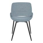 Fabrico Blue Mid-Century Modern Accent Chair, Black Metal (Set of 2) 17 Fabrico Blue Mid-Century Modern Accent Chair, Black Metal (Set of 2)