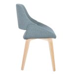Fabrico Blue Mid-Century Modern Accent Chairs Natural Wood (Set of 2) 11 Fabrico Blue Mid-Century Modern Accent Chairs Natural Wood (Set of 2)