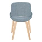 Fabrico Blue Mid-Century Modern Accent Chairs Natural Wood (Set of 2) 13 Fabrico Blue Mid-Century Modern Accent Chairs Natural Wood (Set of 2)