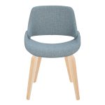 Fabrico Blue Mid-Century Modern Accent Chairs Natural Wood (Set of 2) 14 Fabrico Blue Mid-Century Modern Accent Chairs Natural Wood (Set of 2)