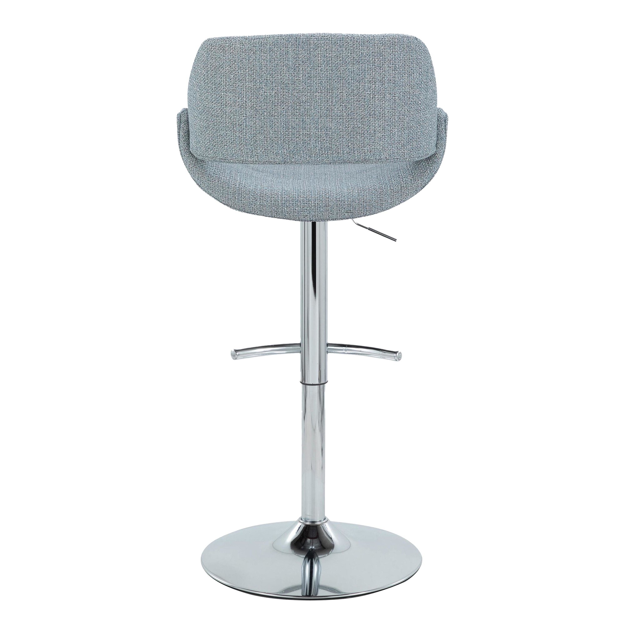 Fabrico Blue Noise Contemporary Adjustable Swivel Barstools (Set of 2) 7 Fabrico Blue Noise Contemporary Adjustable Swivel Barstools (Set of 2) - Image 7