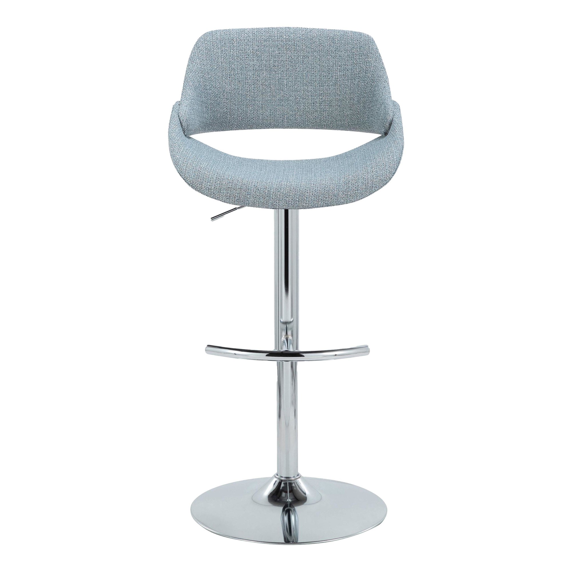 Fabrico Blue Noise Contemporary Adjustable Swivel Barstools (Set of 2) 8 Fabrico Blue Noise Contemporary Adjustable Swivel Barstools (Set of 2) - Image 8