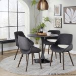 Fabrico Charcoal Fabric Dark Walnut Farmhouse Accent Chairs (Set of 2) 10 Fabrico Charcoal Fabric Dark Walnut Farmhouse Accent Chairs (Set of 2)