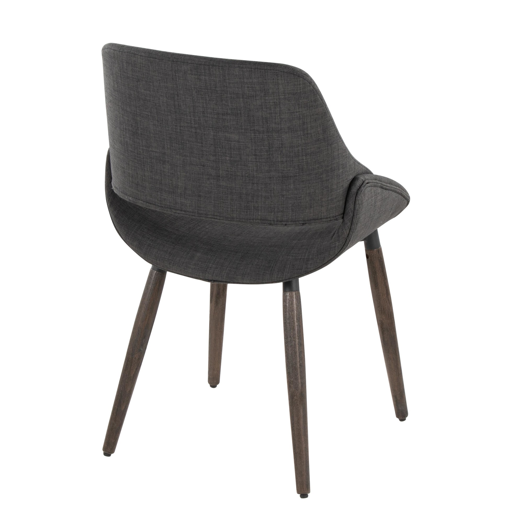 Fabrico Charcoal Fabric Dark Walnut Farmhouse Accent Chairs (Set of 2) 5 Fabrico Charcoal Fabric Dark Walnut Farmhouse Accent Chairs (Set of 2) - Image 5
