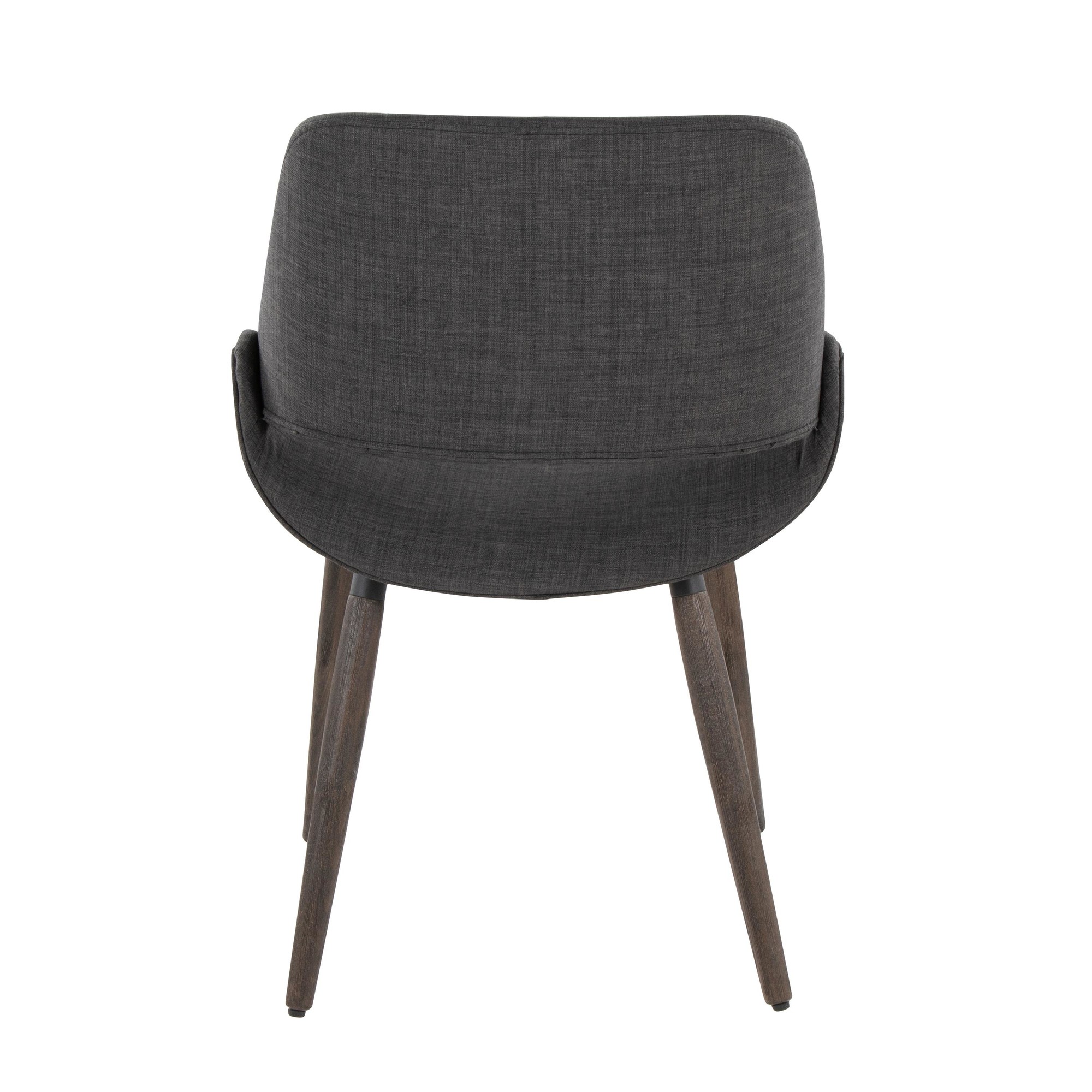 Fabrico Charcoal Fabric Dark Walnut Farmhouse Accent Chairs (Set of 2) 6 Fabrico Charcoal Fabric Dark Walnut Farmhouse Accent Chairs (Set of 2) - Image 6
