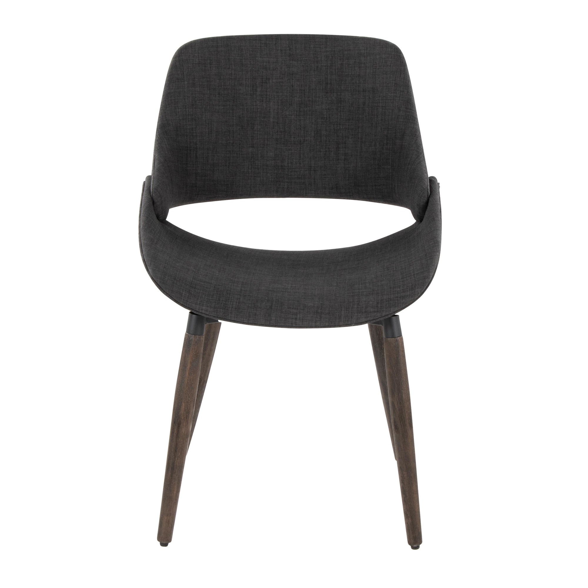 Fabrico Charcoal Fabric Dark Walnut Farmhouse Accent Chairs (Set of 2) 7 Fabrico Charcoal Fabric Dark Walnut Farmhouse Accent Chairs (Set of 2) - Image 7