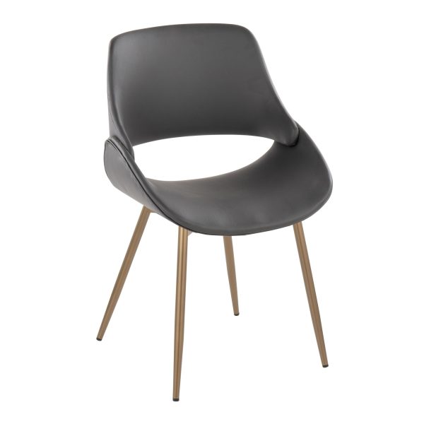 Fabrico Contemporary Antique Copper and Grey Accent Chairs Set of 2 1