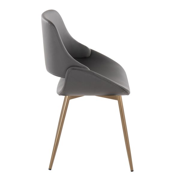 Fabrico Contemporary Antique Copper and Grey Accent Chairs Set of 2 2
