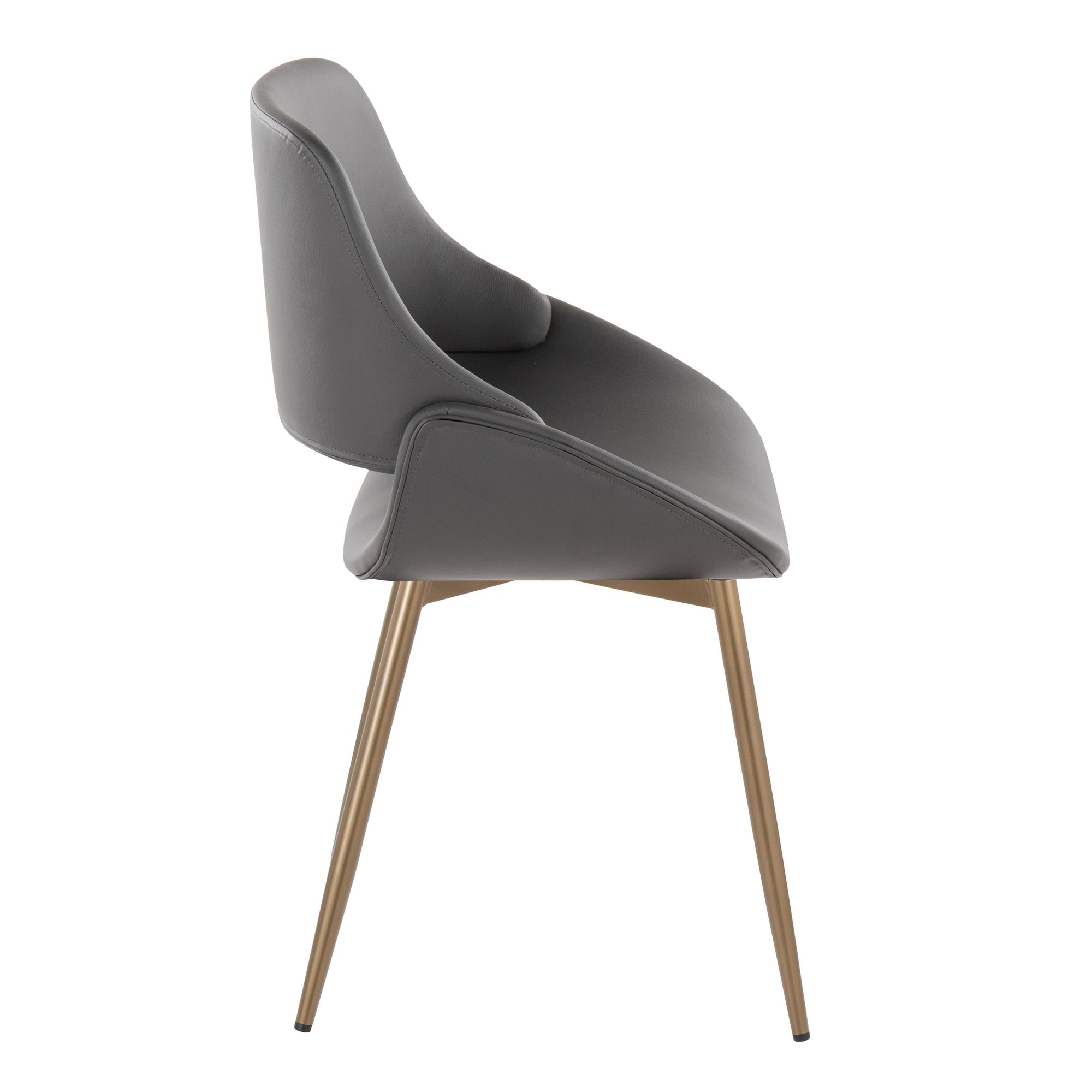 Fabrico Contemporary Antique Copper and Grey Accent Chairs (Set of 2) 3 Fabrico Contemporary Antique Copper and Grey Accent Chairs (Set of 2) - Image 3