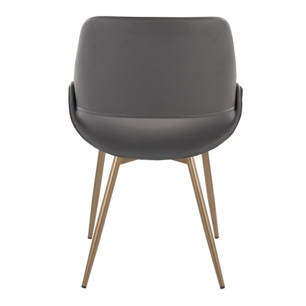 Fabrico Contemporary Antique Copper and Grey Accent Chairs Set of 2 4
